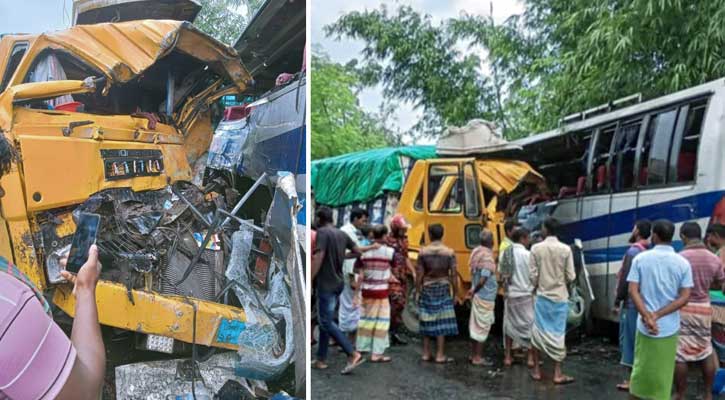 পাবনায় বাস-ট্রাক সংঘর্ষে নিহত ৩, আহত অন্তত ১০