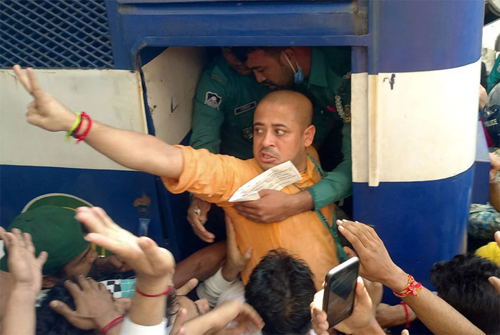 আইনজীবী হত্যা মামলায় গ্রেফতার দেখানো হলো চিন্ময় দাসকে