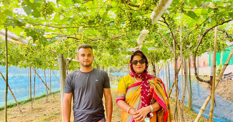 ভালুকার স্বপ্নবাজ তরুণ উদ্যোক্তা সুমনের আঙ্গুর চাষে সফলতা