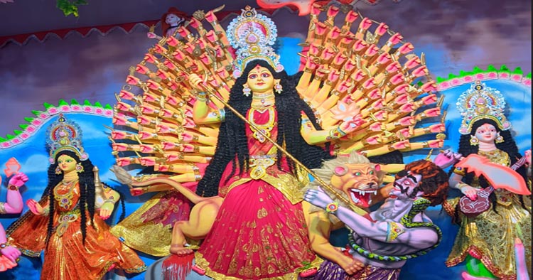 ‎কমলগঞ্জে চলছে শতভূজা বাসন্তী পূজা