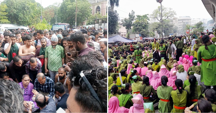 অবরোধে বিপর্যস্ত ঢাকা, বৃষ্টিতে ভোগান্তি দ্বিগুণ