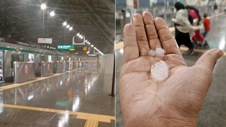রাজধানীতে হঠাৎ কালবৈশাখীর সঙ্গে শিলাবৃষ্টি