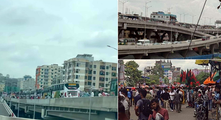 তীব্র যানজটে স্থবির রাজধানীর তিন এলাকা