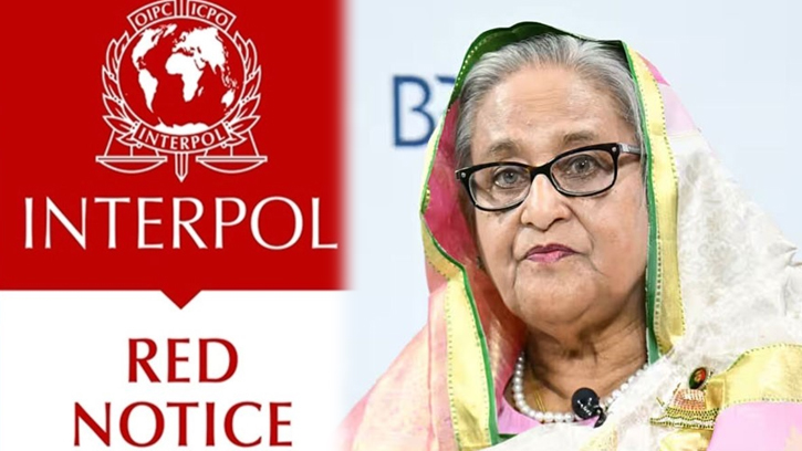 ইন্টারপোলে শেখ হাসিনাসহ ১২ জনের বিরুদ্ধে ‘রেড নোটিশ’ জারির আবেদন