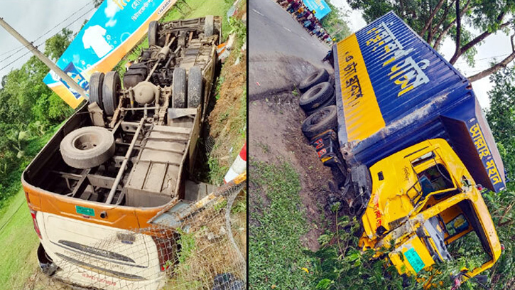 রামুতে বাস-কাভার্ডভ্যান সংঘর্ষে বাবা-ছেলেসহ নিহত ৩, আহত ১০