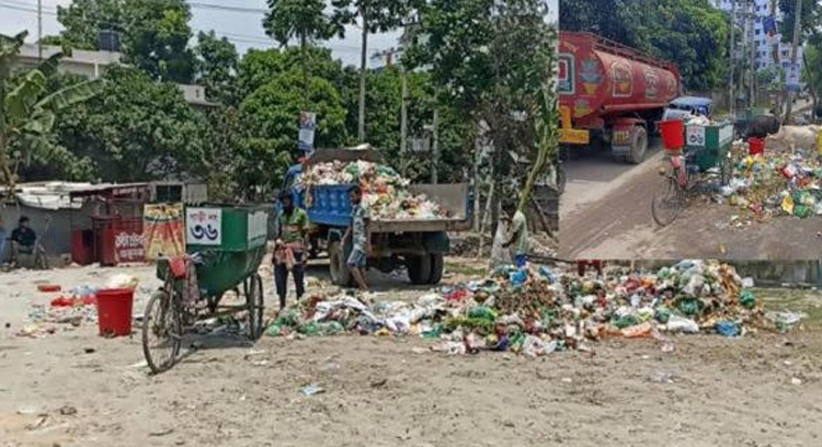 চাঁদপুরে আবাসিক এলাকায় ময়লার ডাস্টবিন, পরিবেশদূষণে উদ্বিগ্ন স্থানীয়রা