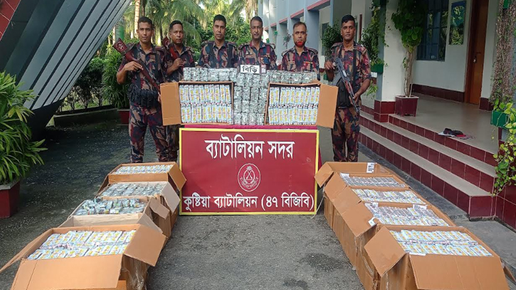 কুষ্টিয়ায় আট লক্ষ টাকার ব্যান্ডরোলযুক্ত নকল বিড়ি জব্দ