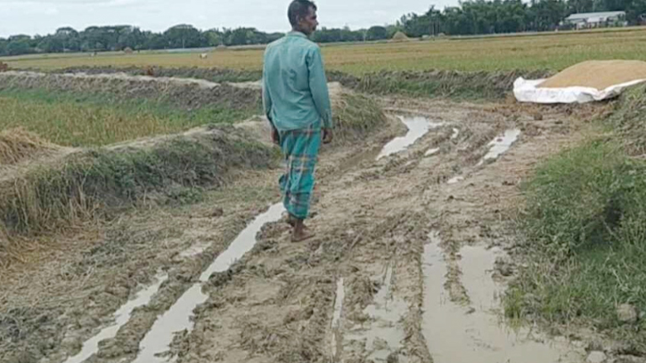 গৌরীপুরে রাস্তা বক্স কেটে ফেলে রেখে ঠিকাদার নিরুদ্দেশ, জনদুর্ভোগ 