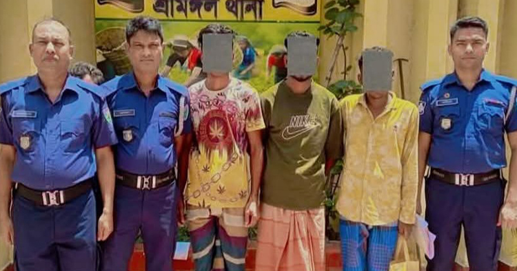 অবৈধ বালু উত্তোলনে জড়িত ৩ জন গ্রেপ্তার